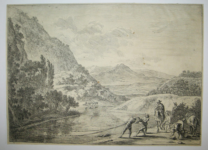 Les Pêcheurs (Vue du Tibre près de Monte Soracte).
