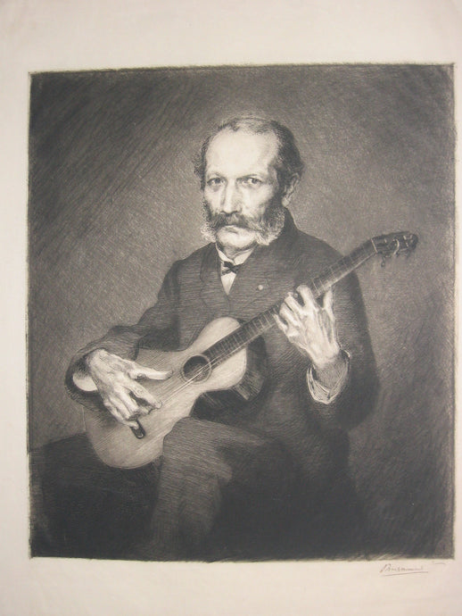 Portrait de Jacques Bosch, guitariste.