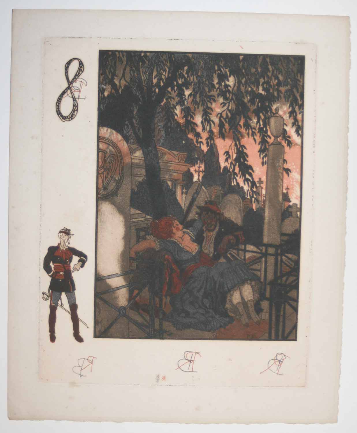 [Couple ivre dans un cimetière].