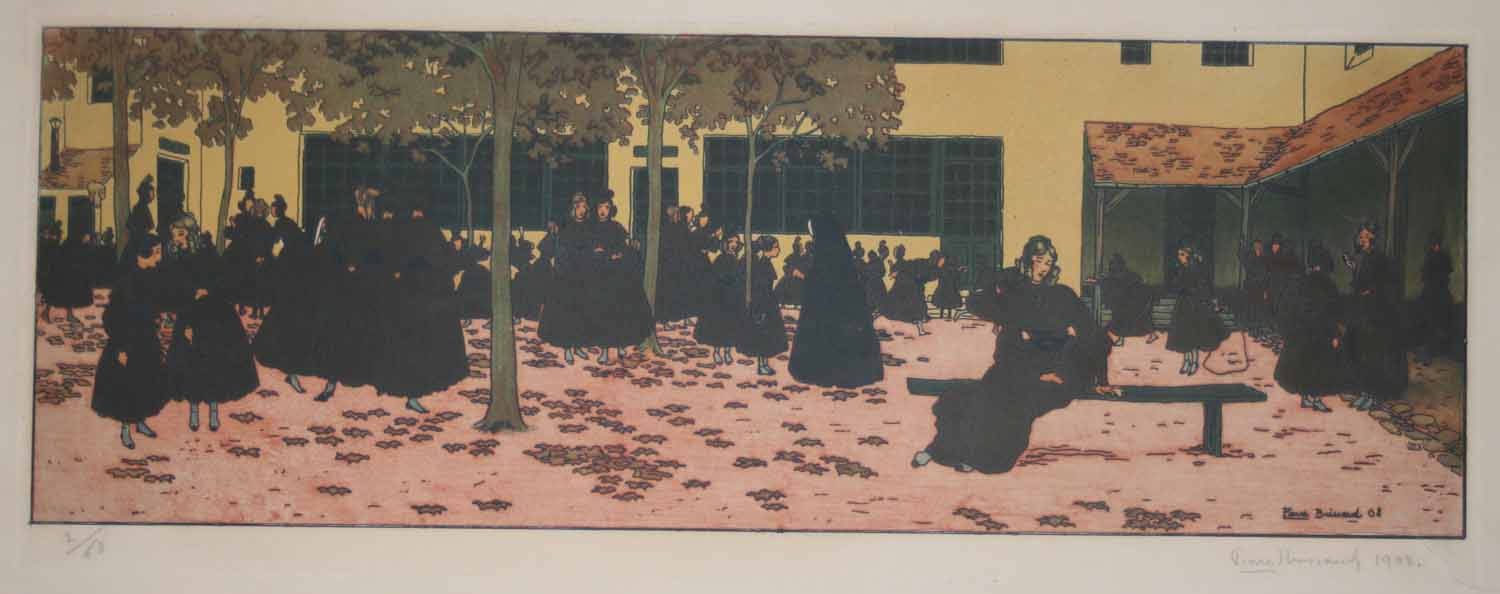 [Cour de récréation dans une école de jeunes filles].