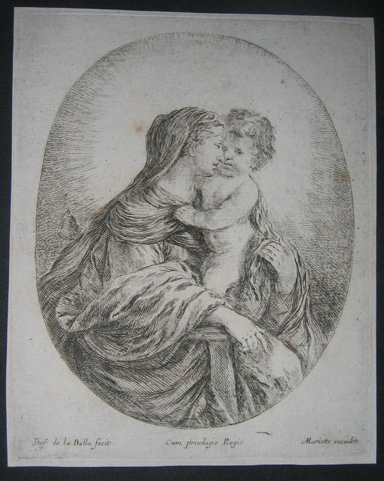 La Sainte Vierge embrassant l'Enfant Jésus. 