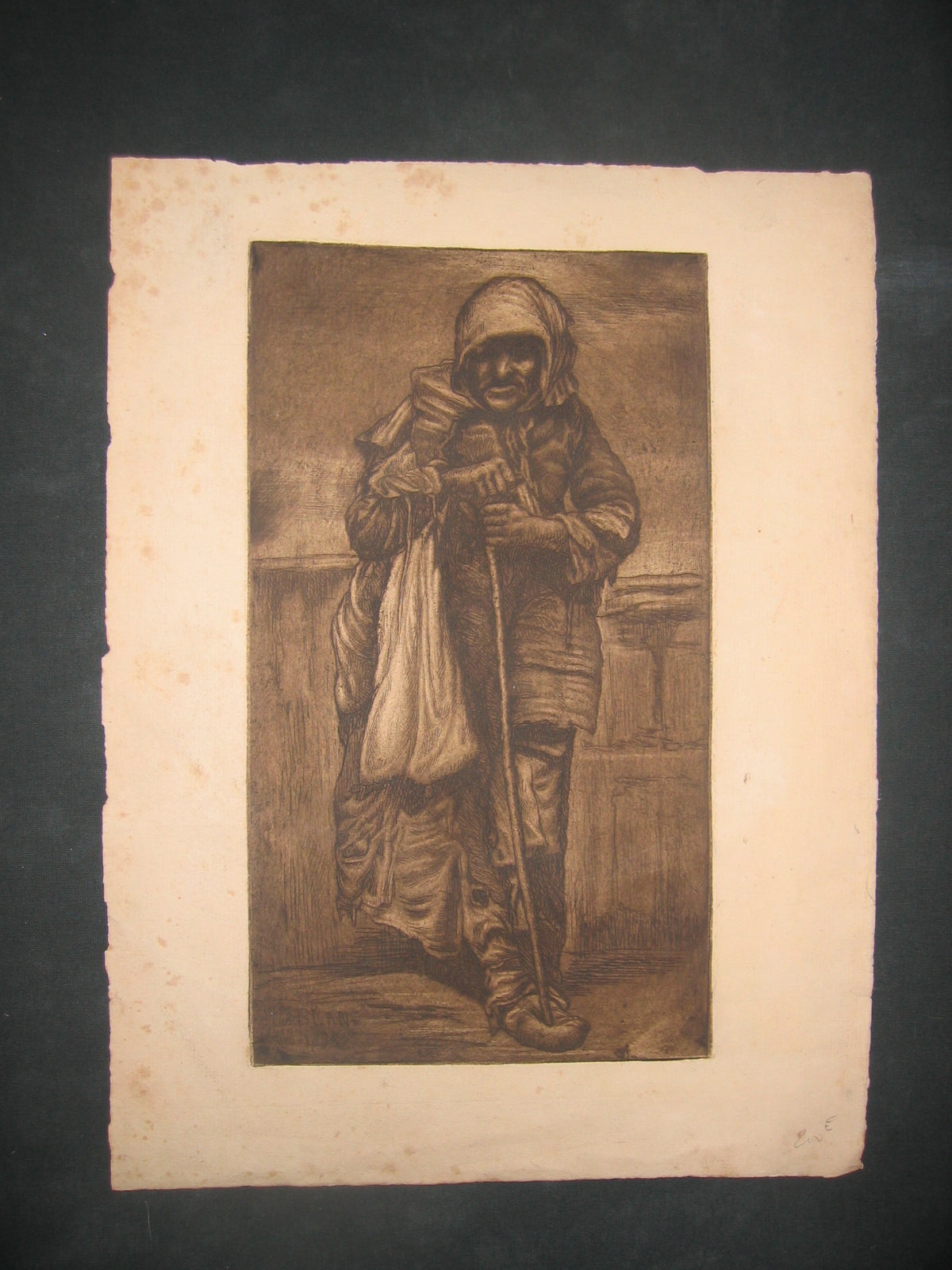 Mendiant à la béquille.