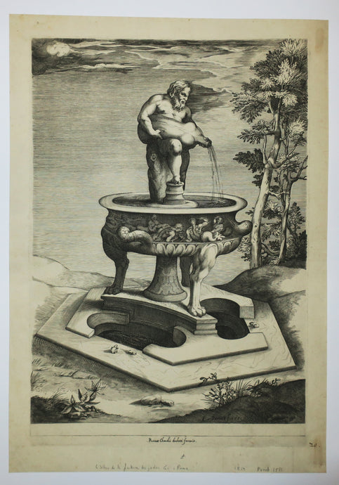 Le Silène de la fontaine des Jardins Cesi à Rome. 