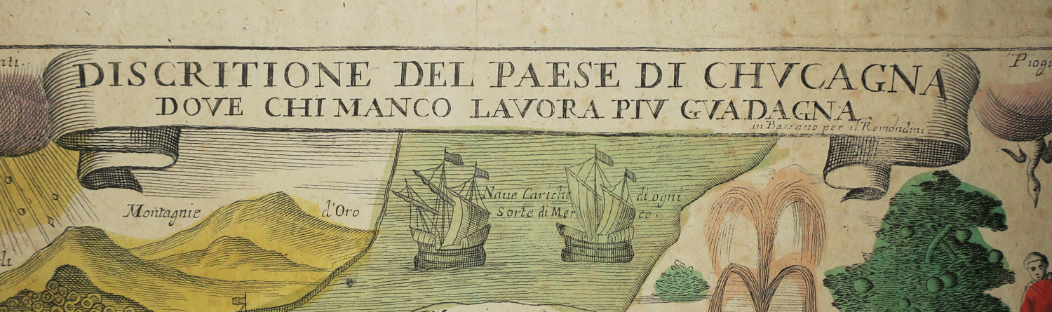 [Description du Pays de Caucagne]. Discritione del Paese di Chucagna dove chi manco lavora piu Guadagna.