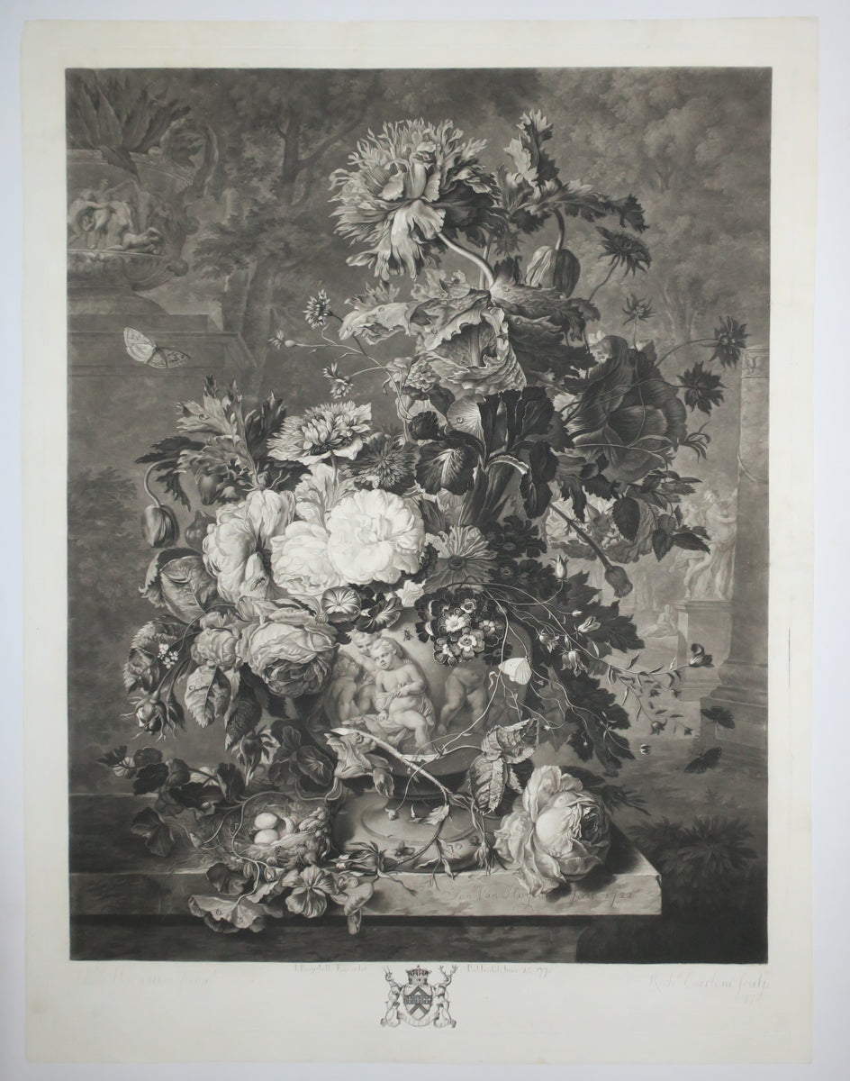 A Flower piece  & A Fruit piece. 1778 et