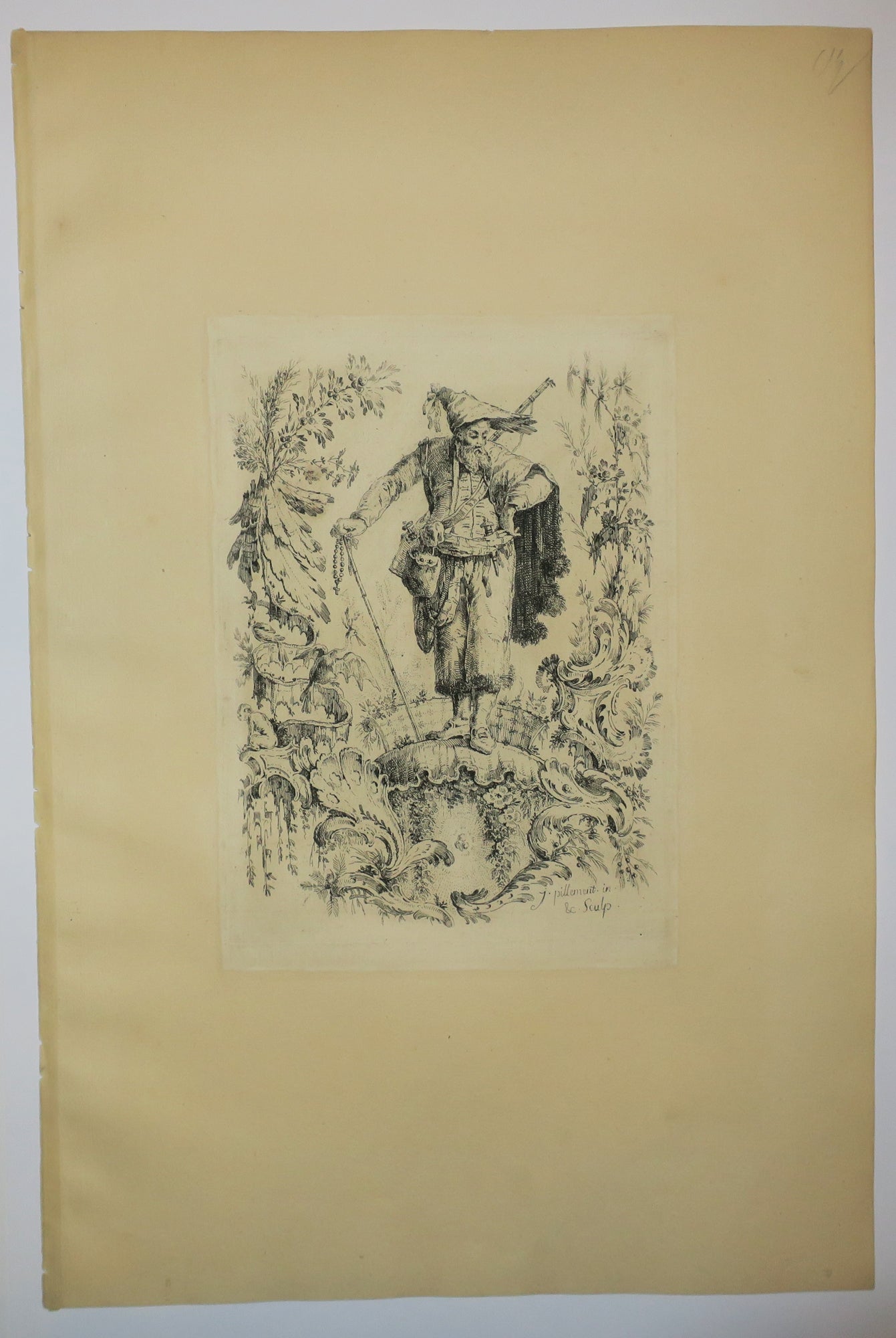 Chinoiserie. [Homme en Robinson Crusoé].