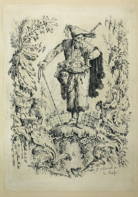 Chinoiserie. [Homme en Robinson Crusoé].