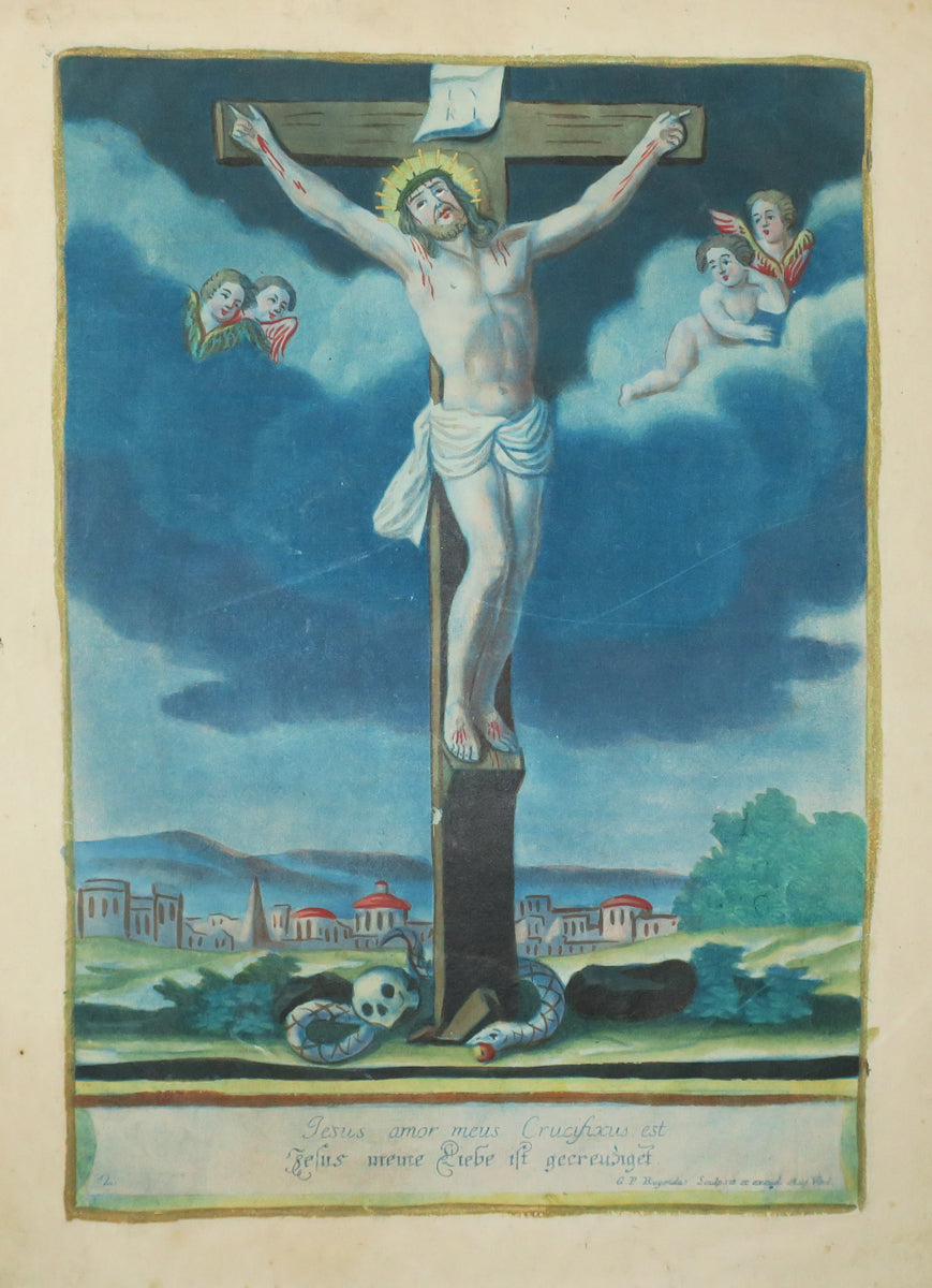 [Le Christ sur la croix]. Jesus amor meus Crucifixus est. 