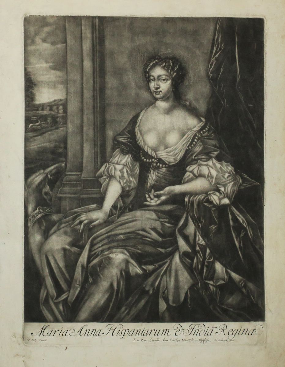 Portrait de Marie-Anne de Neubourg, Epouse de Charles II d'Espagne (1667†1740). (Maria Anna Hispaniarum et India Regina). 