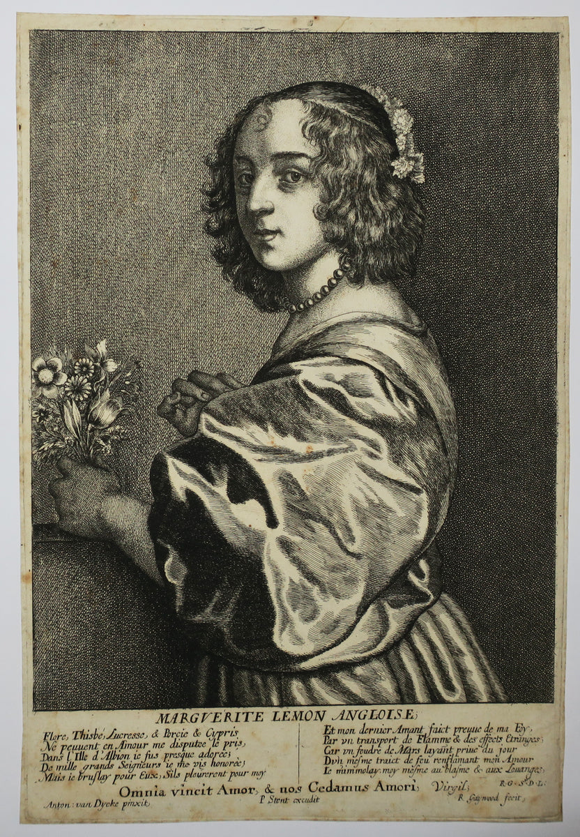 Portrait de Marguerite Lemon angloise (Maîtresse de Van Dyck). 
