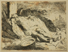 Charger l&#39;image dans la galerie, Plusieurs hommes enterrant un mort &amp; Le Christ étendu mort au pied de la Croix.
