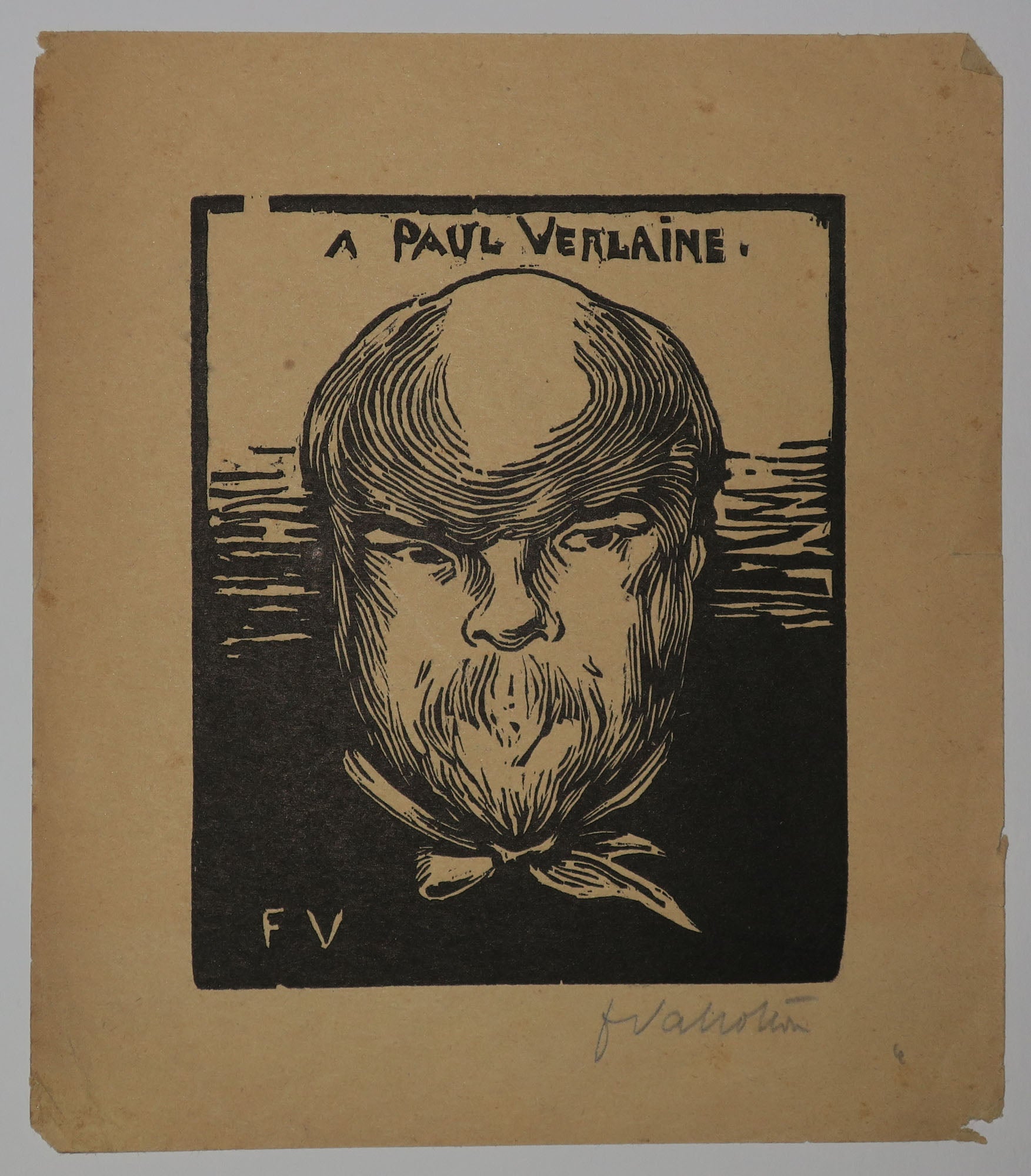 A Paul Verlaine.(Portrait de Paul Verlaine). 1891.