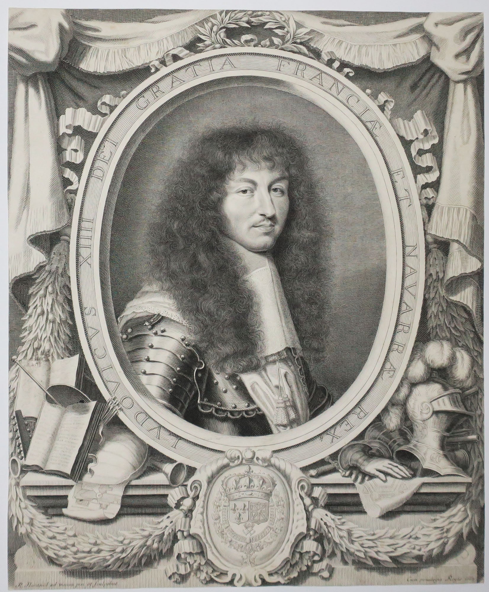 Portrait de Louis XIV, Roi de France et de Navarre.