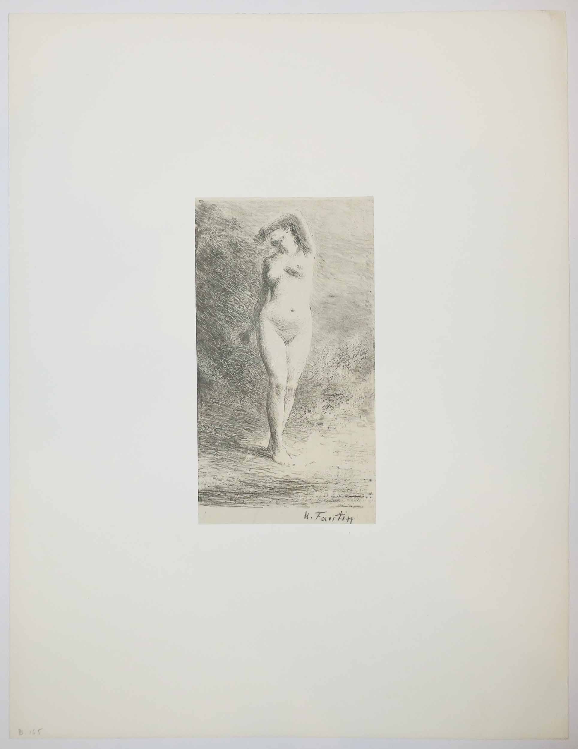 Etude de femme debout, vue de face.