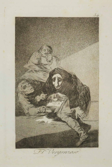 El vergonzoso / Tarantula de poca monta.  Les Caprices de Goya & de Dali. c.1799 /