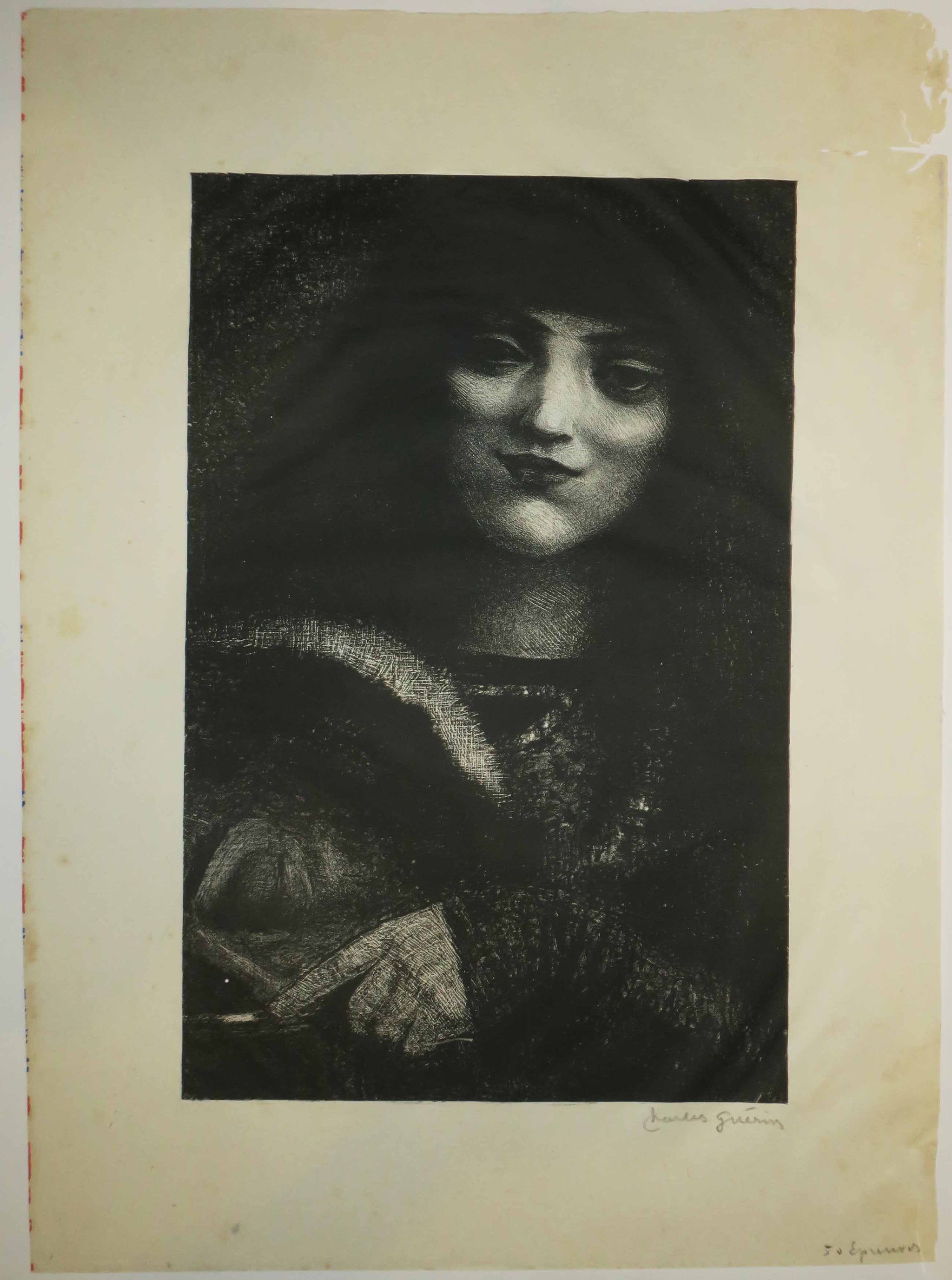 [Buste de jeune femme, de face].