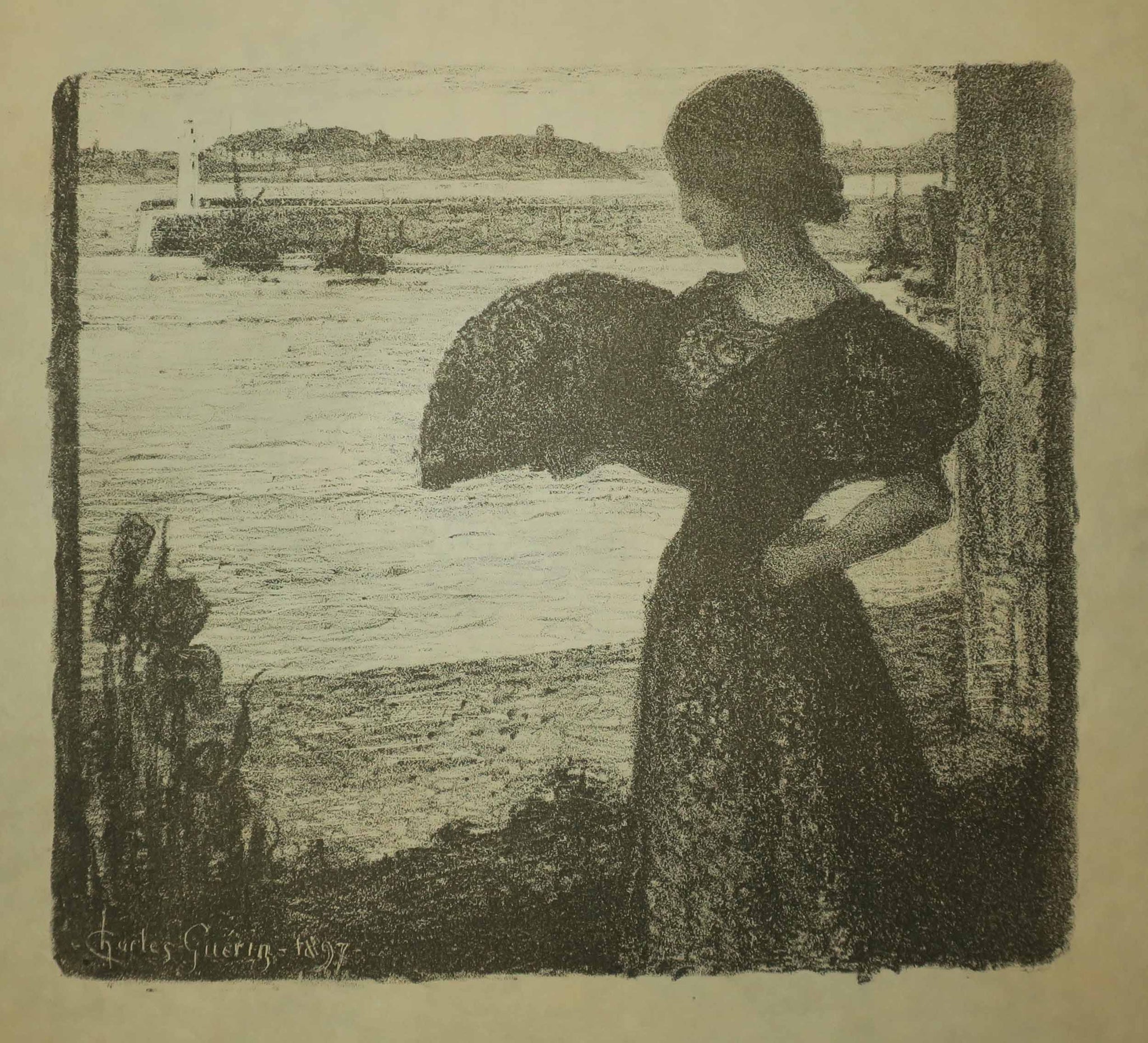 [Femme à l'éventail, de profil].