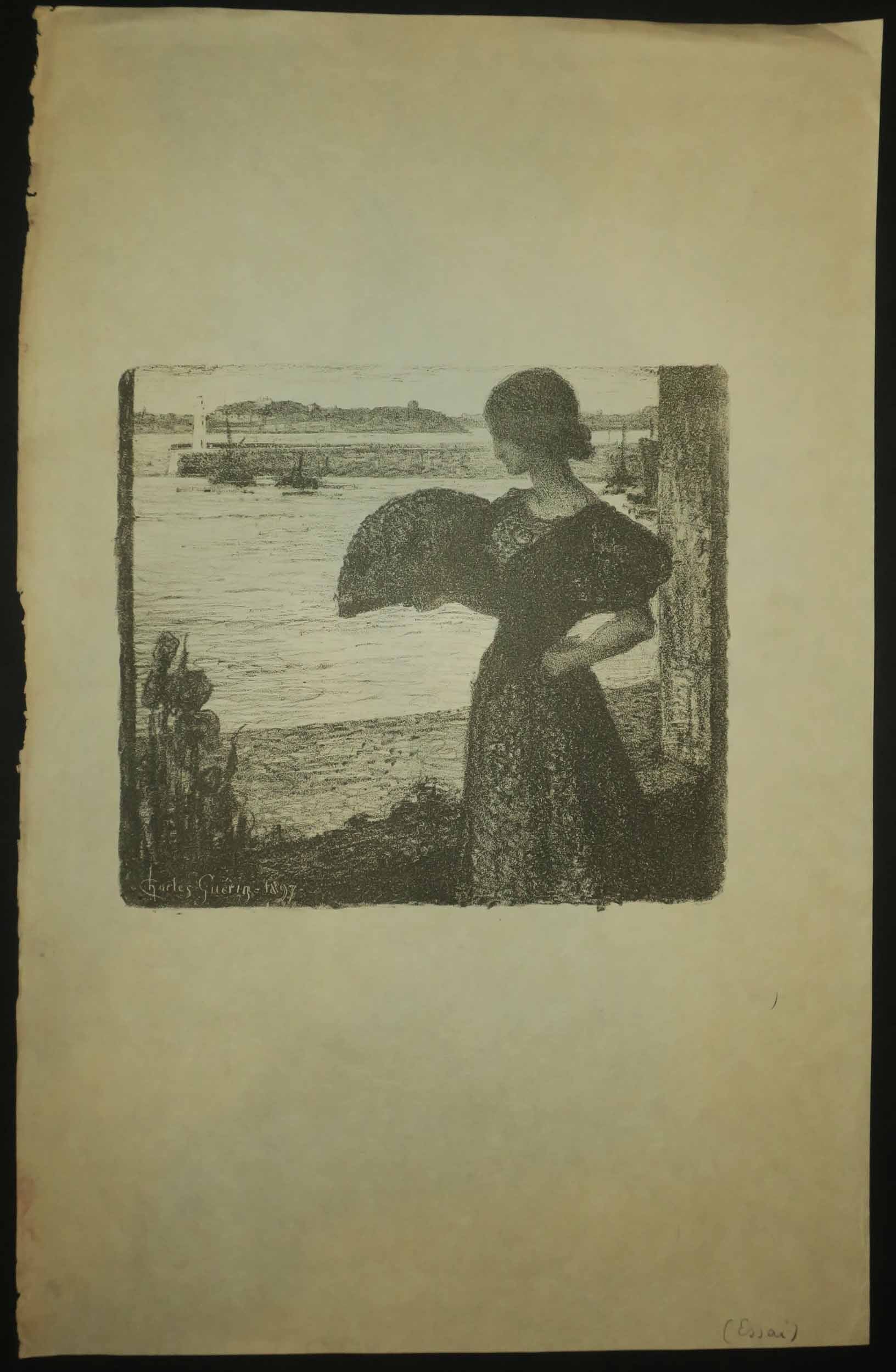 [Femme à l'éventail, de profil].