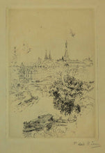 Charger l&#39;image dans la galerie, [Vue de Paris, la Gare d&#39;Orsay et la Tour Eiffel].
