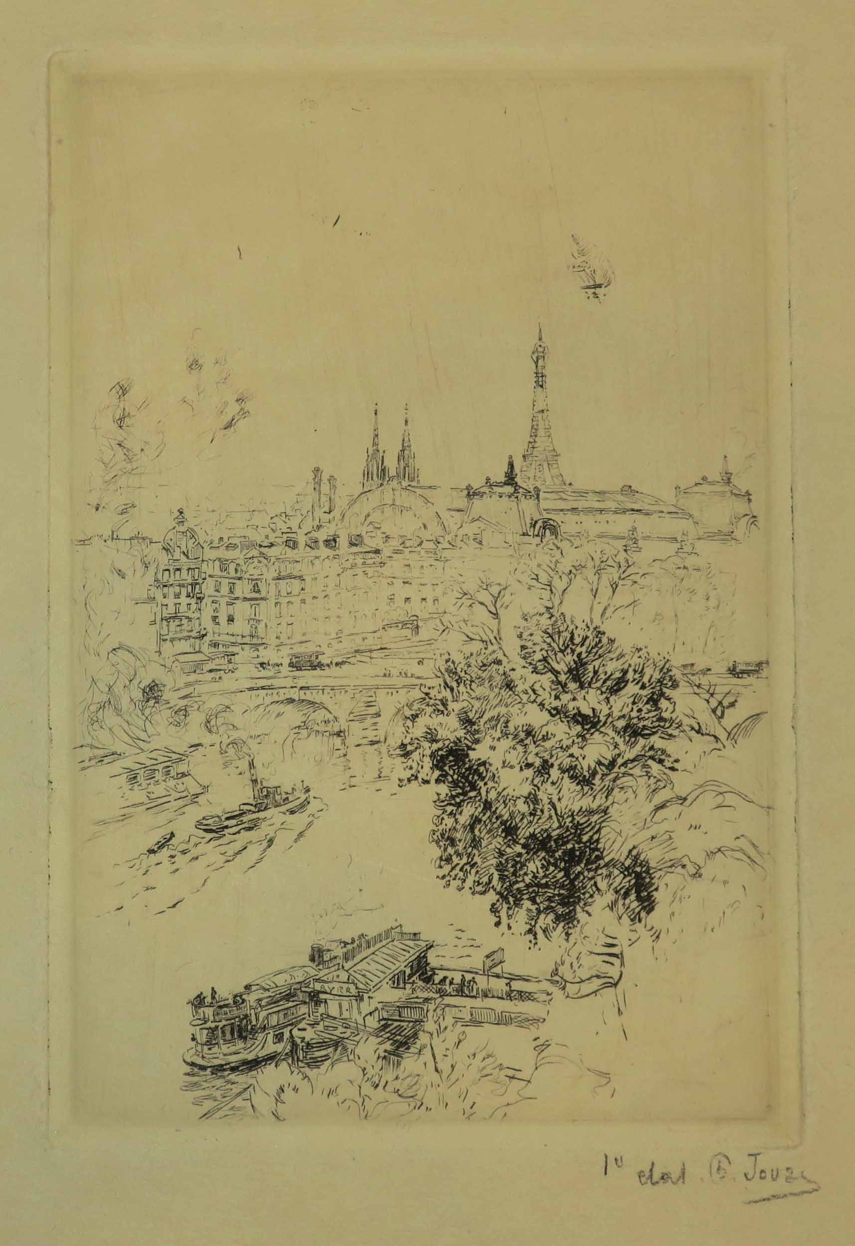 [Vue de Paris, la Gare d'Orsay et la Tour Eiffel].