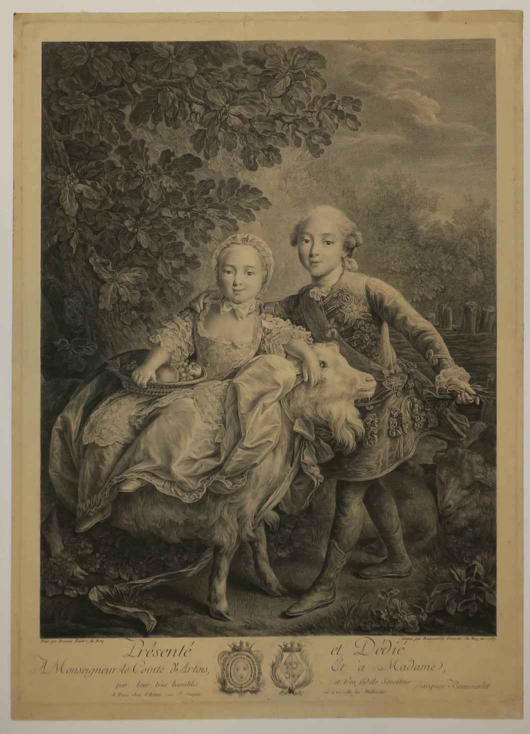 Le Comte d'Artois et Madame Clotilde enfants. 