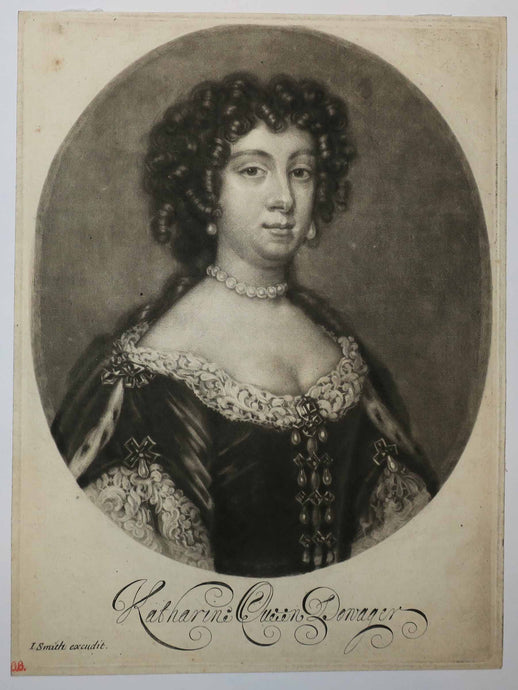 Katherine Queen Dowage. Portrait de Catherine de Bragance, la Reine Catherine II d'Angleterre (Epouse de Charles II d'Angleterre). 