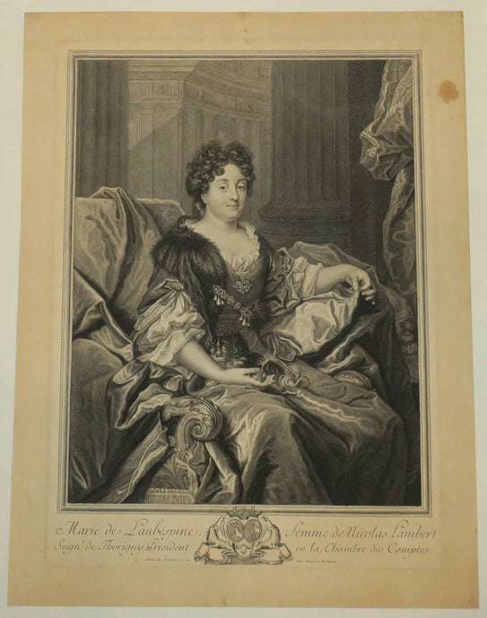 Portrait de Marie de Laubespine Lambert, femme de Nicolas Lambert, Seigneur de Thorigny. 