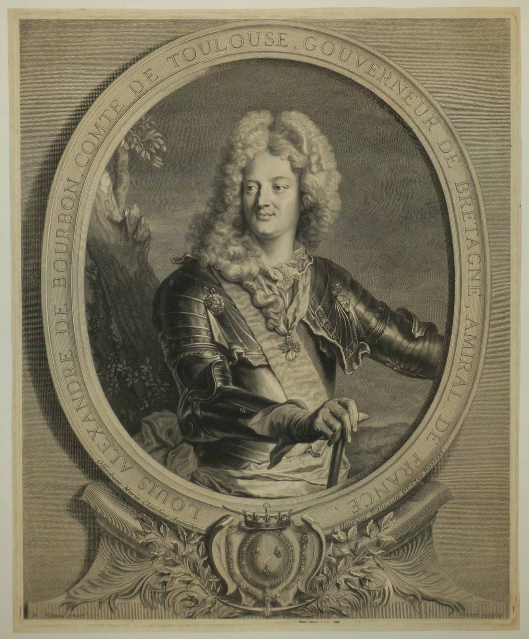 Portrait de Louis Alexandre de Bourbon, Comte de Toulouse, Amiral de France, en cuirasse. 