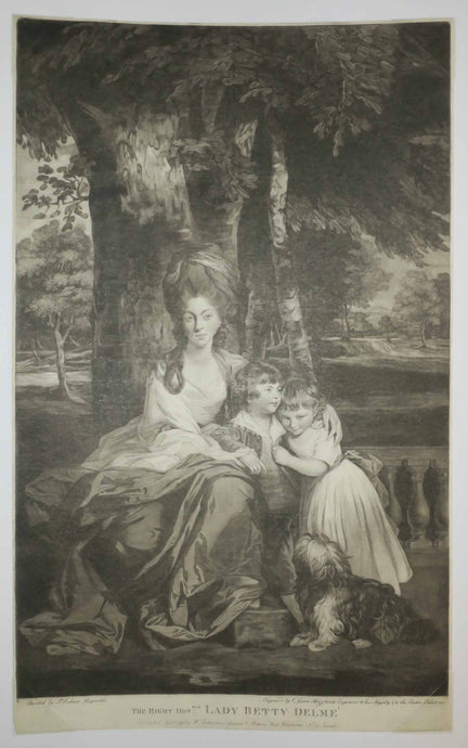 Portrait de Lady Betty Delme avec ses enfants John et Isabella. 