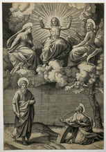 Charger l&#39;image dans la galerie, Les cinq Saints (Le Christ, La Vierge, St Jean-Baptiste, St Paul et Catherine). c.1520-
