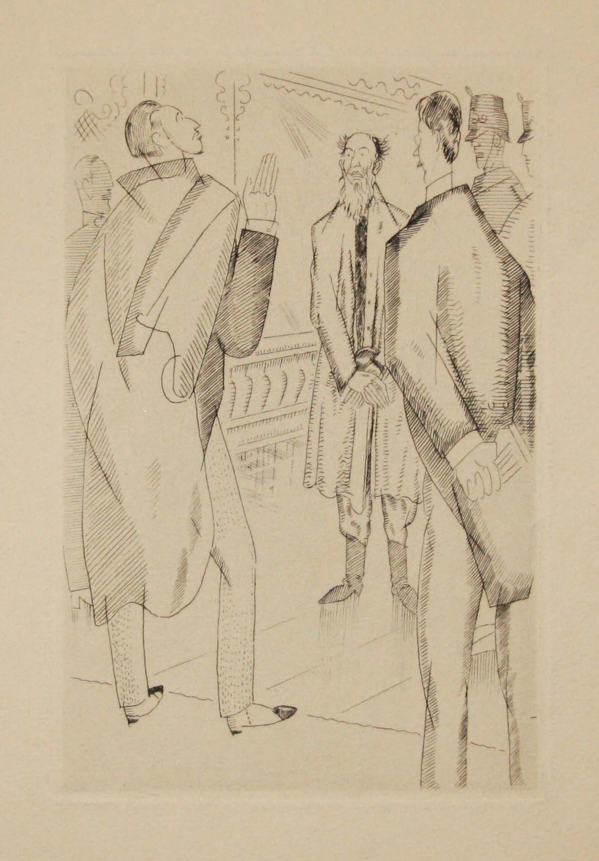 [Quatre hommes discutant]. Pour 