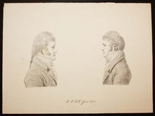 Charger l&#39;image dans la galerie, Antoine d&#39;Orléans et son frère Louis-Philippe de profil. Autoportrait.
