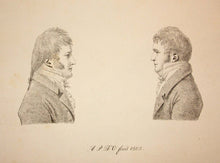 Charger l&#39;image dans la galerie, Antoine d&#39;Orléans et son frère Louis-Philippe de profil. Autoportrait.
