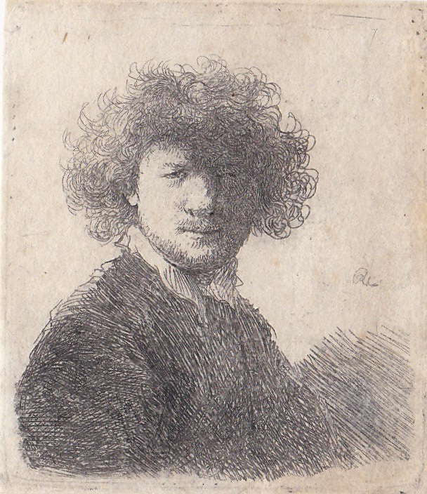 Rembrandt aux cheveux crépus.