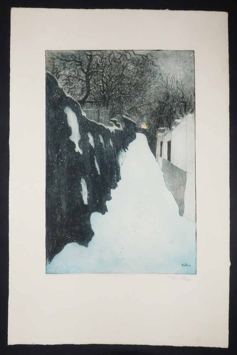 Montmartre, La rue St Vincent en hiver.