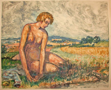 Charger l&#39;image dans la galerie, Printemps (Etude, Femme dénudée dans un paysage).
