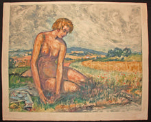 Charger l&#39;image dans la galerie, Printemps (Etude, Femme dénudée dans un paysage).
