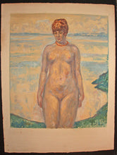 Charger l&#39;image dans la galerie, Etude de femme. (Femme avec un collier, dénudée, debout dans un paysage).
