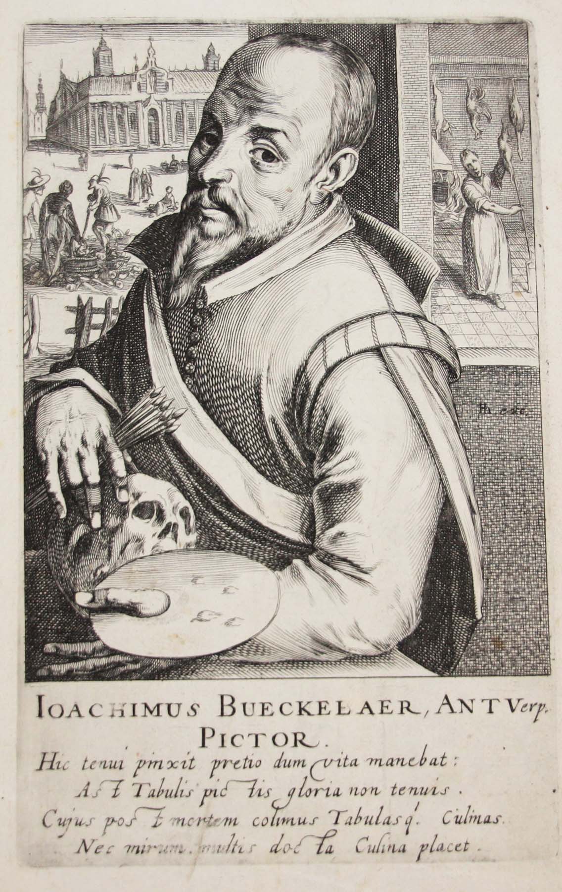 Portrait de Joachim Bueckelaer (Peintre flamand, Anvers c.1533 † 1574)