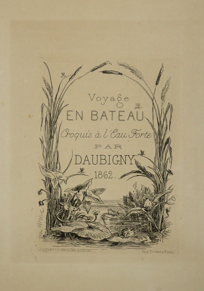 Voyage en bateau, Titre-Frontispice de l'album.