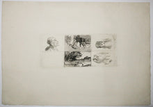 Charger l&#39;image dans la galerie, Essai d’eau-forte, ou Planche des quatre peintres.
