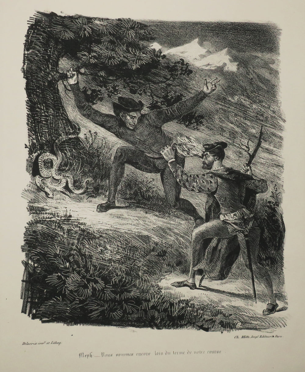 Faust et Méphistophélès dans les montagnes du Hartz.