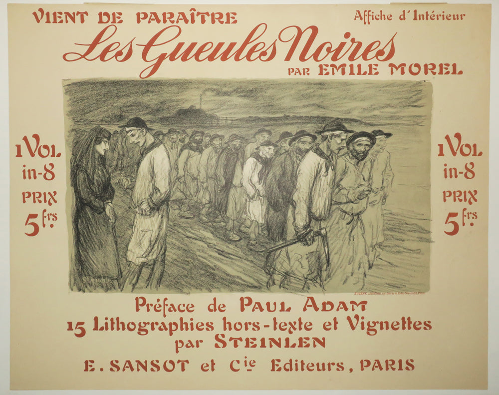 Affiche d'intérieur: Les Gueules Noires par Emile Morel. 
