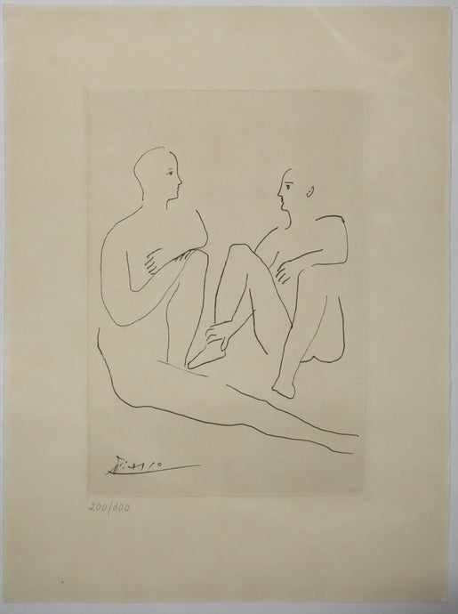 Deux danseurs assis. 