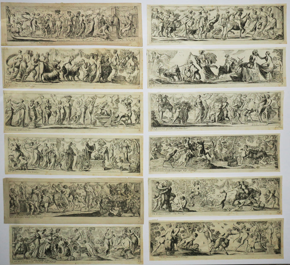Suite de douze pièces: Bacchanales, Danse, Sacrifices… 1617-