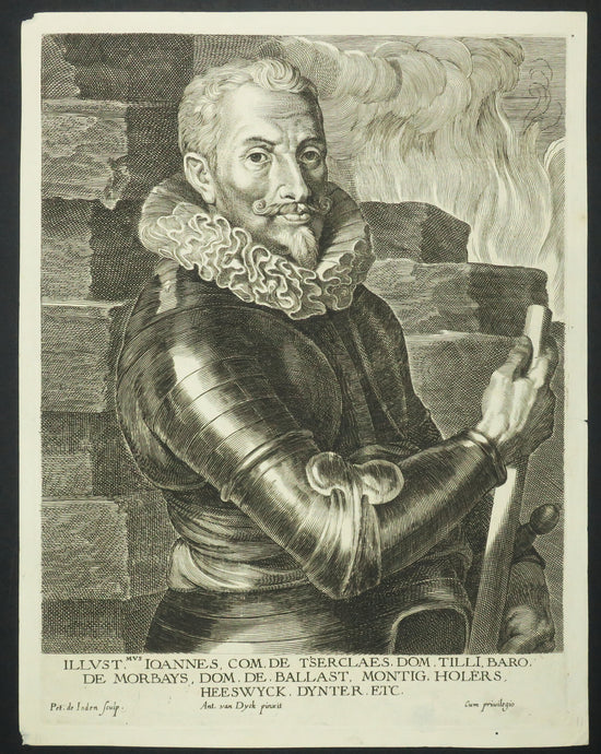 Portrait de Jean T'Serclaes, Comte de Tilly (Château de Tilly 1559 † Ingolstadt 1632). 