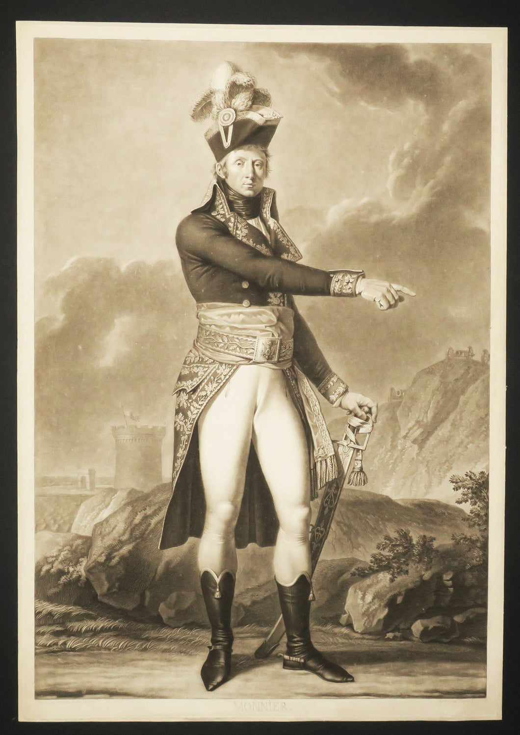 Portrait du Général Monier, en pied. 
