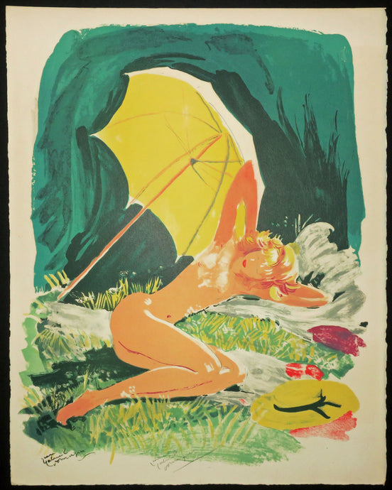 Femme au parasol. 