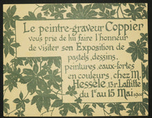 Charger l&#39;image dans la galerie, Cartons d&#39;invitation pour Expositions chez M. Charles Hessèle, 13 rue Laffitte, à Paris. 1898-
