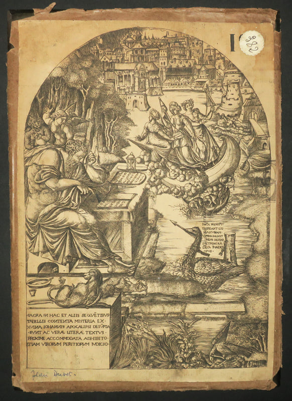 Saint Jean étudiant l’Apocalypse.